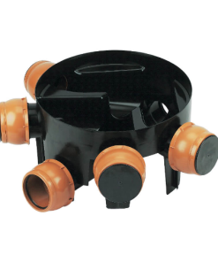 Floplast 270mm Chamber Base 5x110mm Inlets with four socket plugs D900